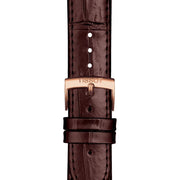 Tissot T1504101603100 PR 100 40mm Silver Dial Brown Leather Strap Men's Watch